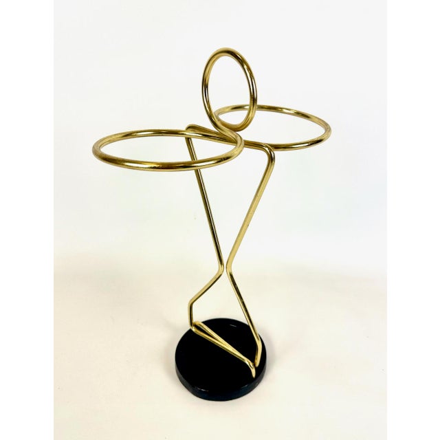 1960s Mid-Century Austrian Cast Iron and Brass Umbrella Stand, 1960s For Sale - Image 5 of 10