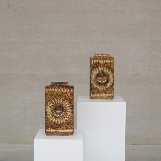 Mid-Century Ceramic Zsolnay Vases, 1950s, Set of 2 For Sale - Image 12 of 15