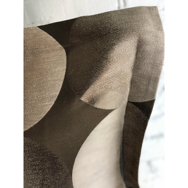 Brown 24" Brown and Tan Geometric Jim Thompson Pillows - a Pair For Sale - Image 8 of 9