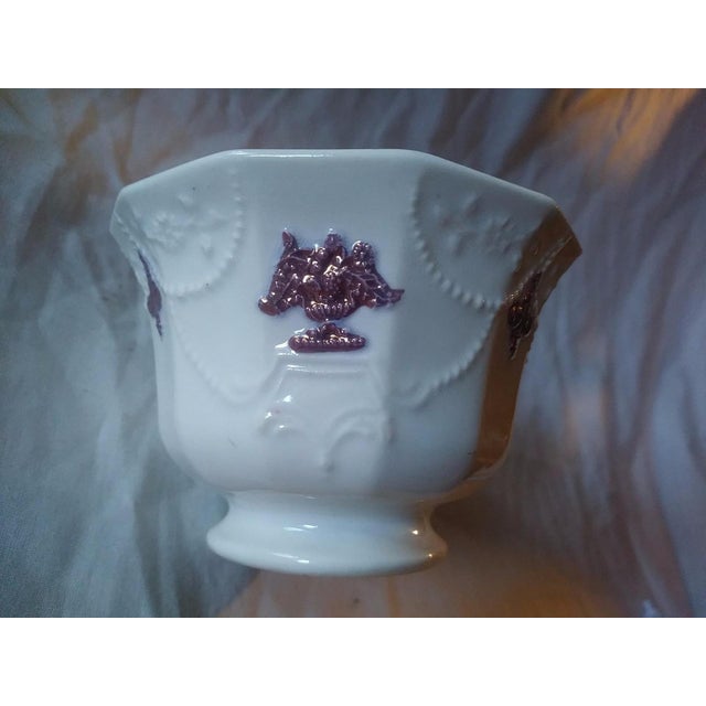 Ceramic 19th Century Handle-less Teacup Adderley CHELSEA Embossed Porcelain For Sale - Image 7 of 12