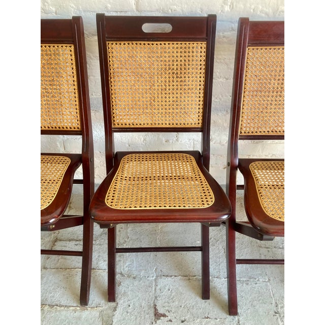 Folding Chairs in Vienna Straw, 1970s, Set of 6 For Sale - Image 14 of 18