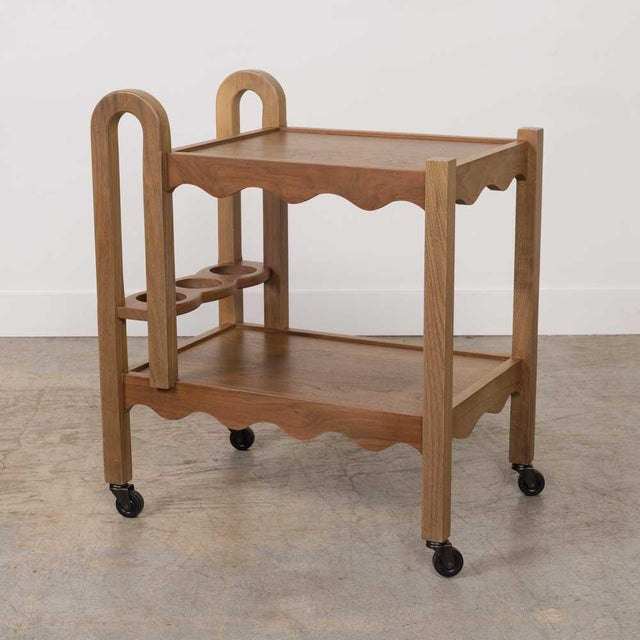 Not Yet Made - Made To Order Panoplie Scalloped Bar Cart, Walnut For Sale - Image 5 of 16