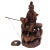 Brown Mid-20th Century Chinese Wooden Carved Jiang Taigong Fishing Statue For Sale - Image 8 of 13
