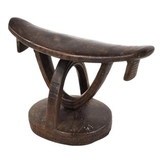 Mid-Century African Wood Headrest For Sale