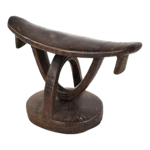 Mid-Century African Wood Headrest