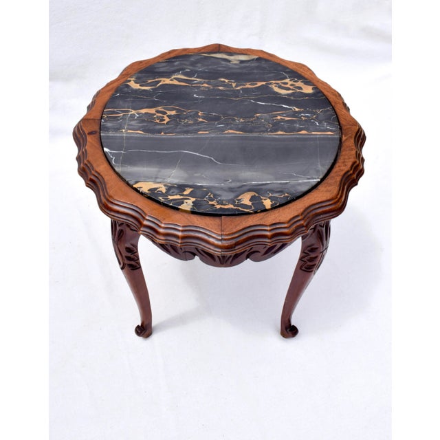 Late 19th Century Portoro Marble Antique Side Drink Table For Sale - Image 5 of 7