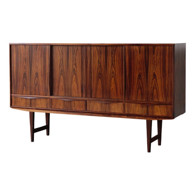 Scandinavian Rosewood Highboard Design by E.W. Bach, 1960s For Sale