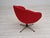 1960s, Scandinavian design by Karl Eric Klote for Overman. Mid-Century swivel lounge chair in red wool KVADRAT upholstery....