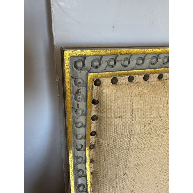 Oly Studio Raffia & Grey Painted Wood Club Chair by Oly Studio For Sale - Image 4 of 11