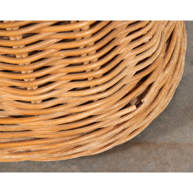 Tan Vintage Hollywood Regency Pencil Reed Console Table For Sale - Image 8 of 10