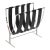 1970s Vintage Chrome Leather Magazine Rack in the Style of Alessandro Albrizzi For Sale