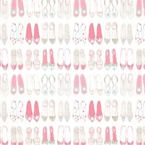Harlequin World At Your Feet Wallpaper in Pebble/Blossom/Sky - a Sample