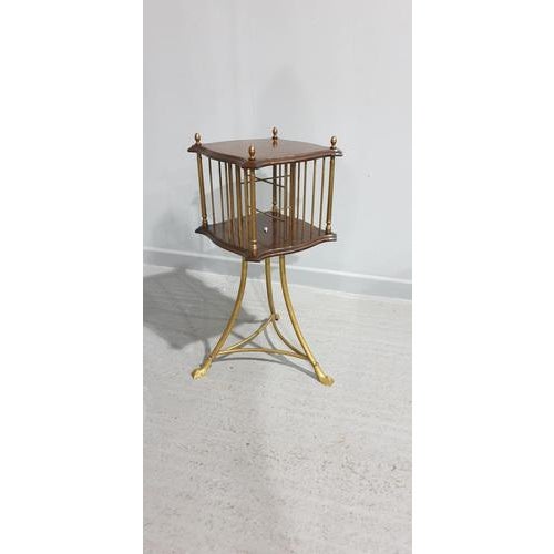 Wood Vintage Revolving Bookcase For Sale - Image 7 of 9