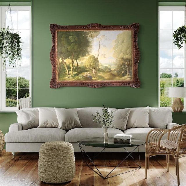 Italian Artist, Landscape, 1950, Oil on Masonite For Sale - Image 7 of 15
