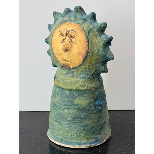 Mid-Century Modern Stan Bitters “Sun Person” Studio Ceramic Sculpture, California, C. 1960s–70s For Sale - Image 3 of 11
