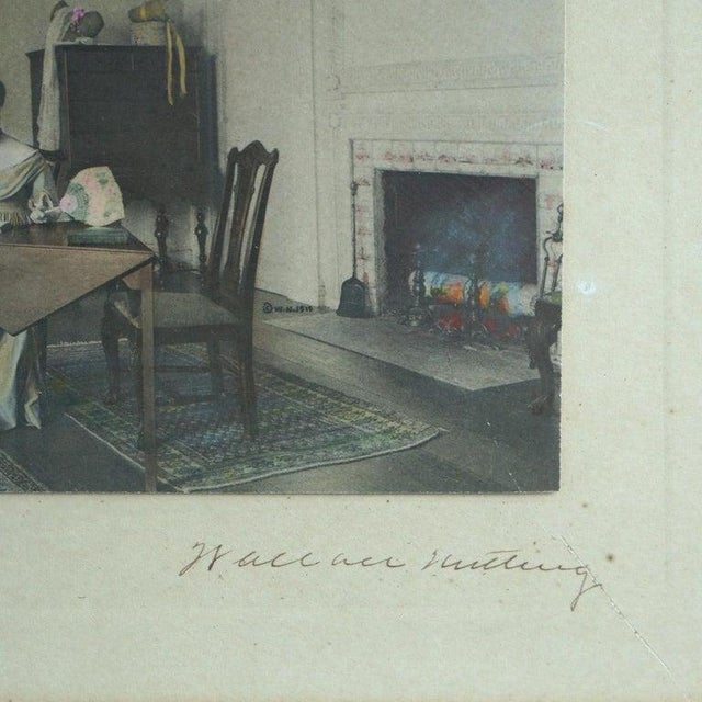 Antique Wallace Nutting Prints, ‘Lady Arabecca” & “A Fine Effect" Interior C1920 - Set of 2 For Sale - Image 11 of 18