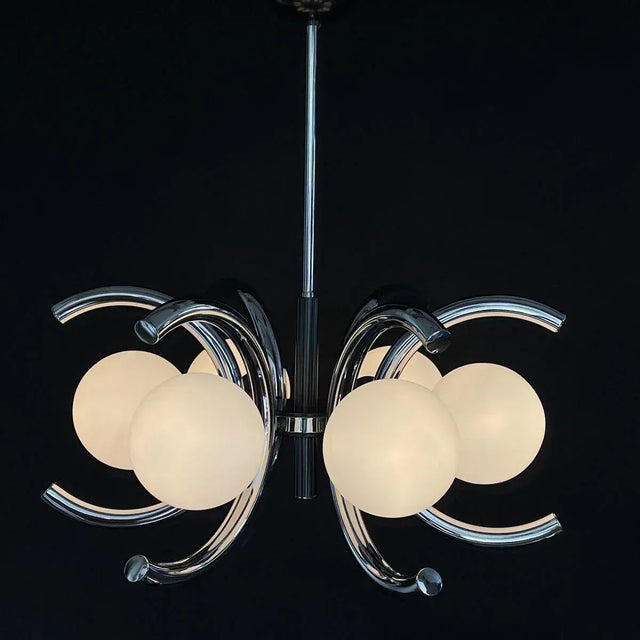 Metal Ceiling Lamp, 1970s For Sale - Image 7 of 11