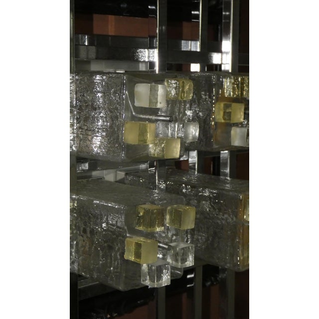 Vintage Murano Glass and Steel Wall Lamp by Albano Poli for Poliarte, Italy, 1960s For Sale - Image 10 of 16