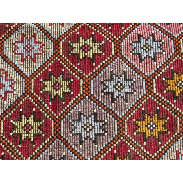 1960s Vintage Turkish Handmade Kilim Rug - 68"x121" For Sale In Raleigh - Image 6 of 13