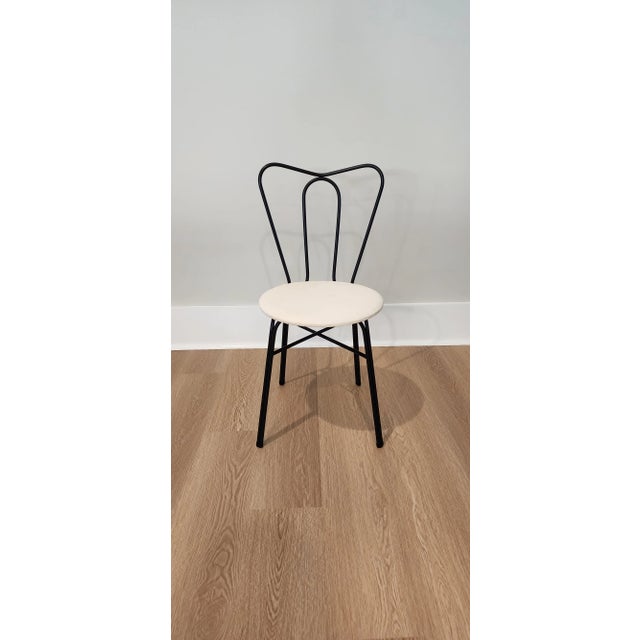 Mid-Century Modern Vintage 1950s Butterfly Bak Steel Side Chair by Reilly-Wolz Associates, Inc., Astoria, New York. For Sale - Image 3 of 12