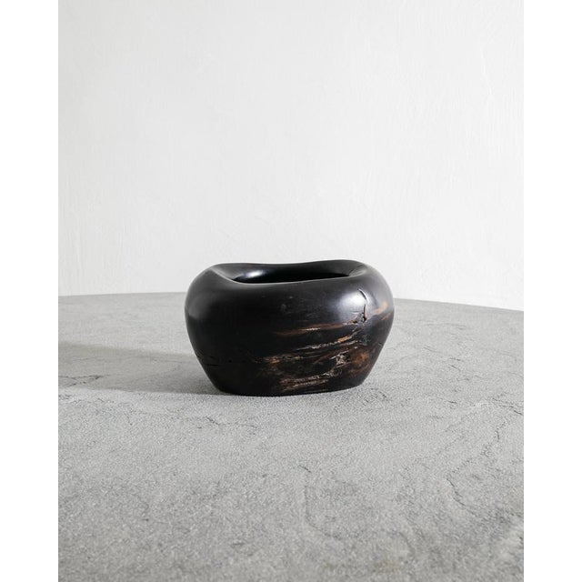 Large Mid-Century French Decorative Wooden Ebony Bowl by Odile Noll, 1960s For Sale - Image 6 of 6