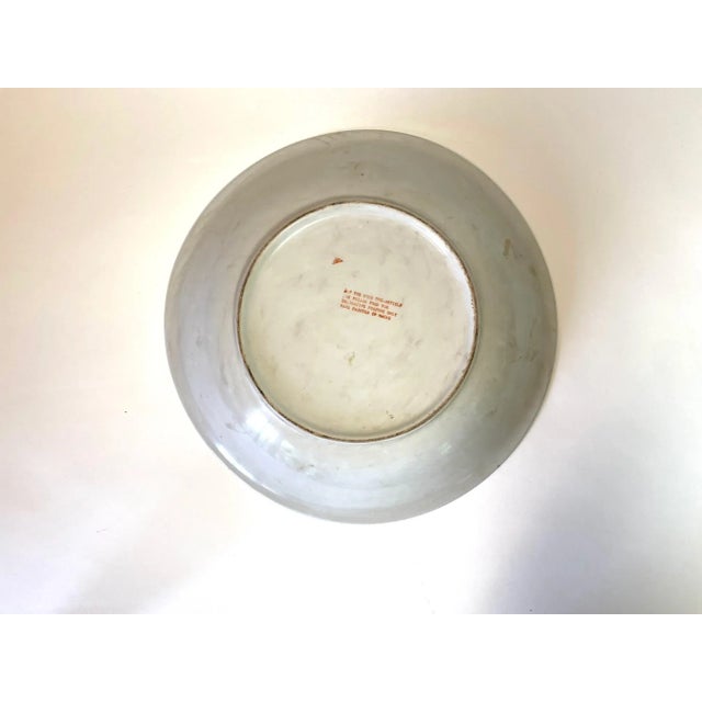 Pink Vintage Chinese Hand Painted Decorative Bowl For Sale - Image 8 of 10