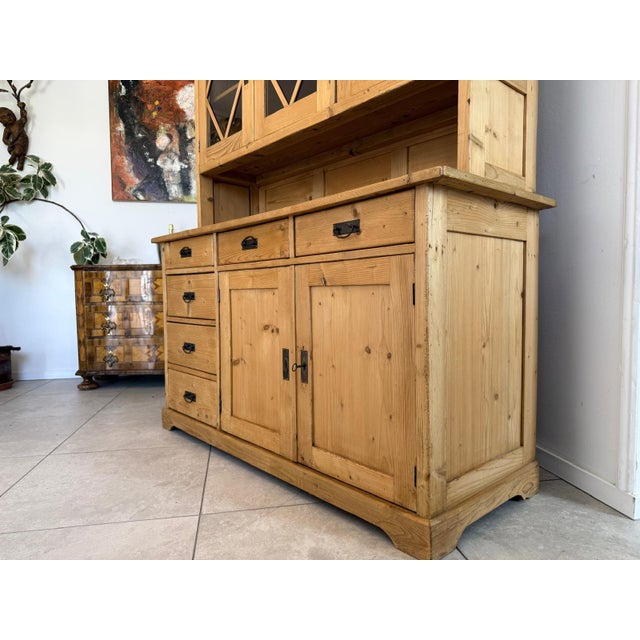 Art Nouveau Kitchen Sideboard in Softwood For Sale - Image 11 of 13