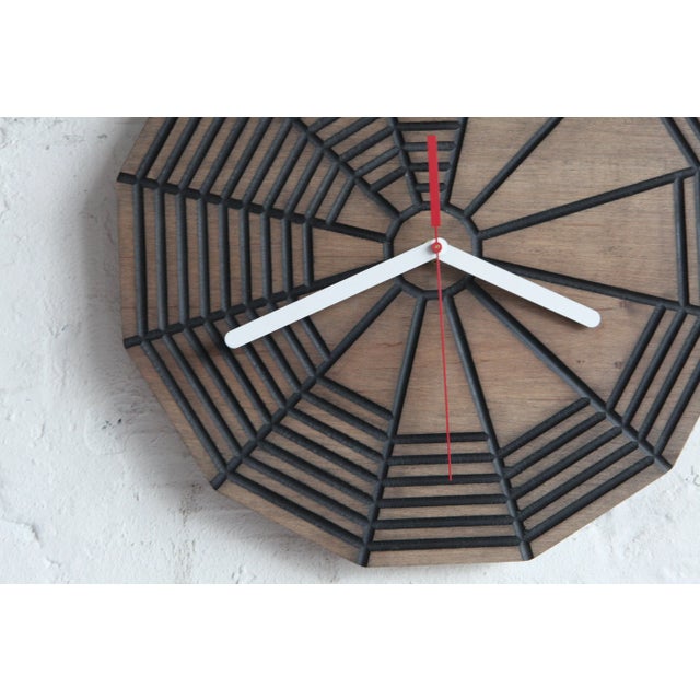 Modern Tgm Wheel Gradient Clock For Sale - Image 3 of 4