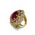 Early 21st Century Bochic "Capri" Ruby, Tanzanite, Peridot & Blue Topaz Ring Set 18K Gold & Silver For Sale - Image 5 of 12