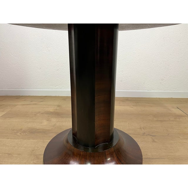 1930s Rationalist Inlaid Wooden Coffee Table, Italy, 1930s For Sale - Image 5 of 9