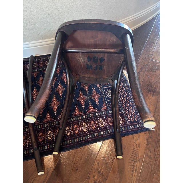 Set of 2 - Antique Bentwood Chairs, Bistro Chairs, Thonet-Style, J & J Kohn-Style, Made in Poland For Sale - Image 11 of 12