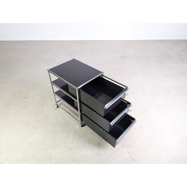 Black Dark Blue Office Cabinet from USM Haller For Sale - Image 8 of 9