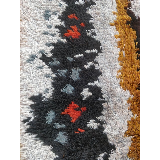 Scandinavian Modern Hand-Knotted Rug, 1970s For Sale - Image 11 of 16