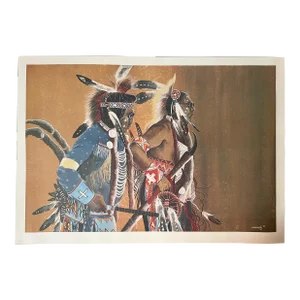 1980 “Entering the Spirit of Pow Wow” Large Signed Limited Edition Print by Clifford Brycelea -