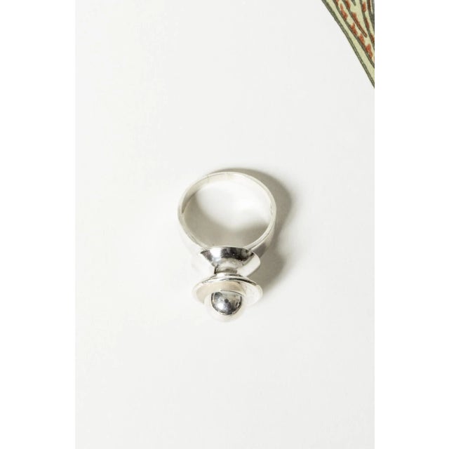 Stone Silver Ring from Erik Granit, 1967 For Sale - Image 7 of 7