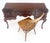 Auburn Very Fine Carved Mahogany 3 drawers c1940s Vanity Console Table Writing Desk For Sale - Image 8 of 14