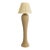 1980s Postmodern Textured Spiral Column Floor Lamp With Cream Pleated Shade For Sale