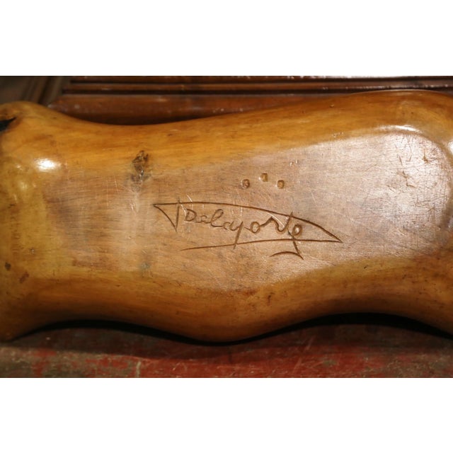 Mid-Century French Carved Walnut Tree Root Centerpiece Bowl Signed Delaporte For Sale In Dallas - Image 6 of 10