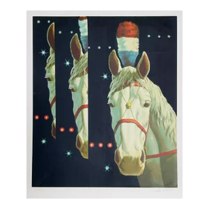 Circus Triad, Arne Besser Serigraph on Somerset Paper, Signed and Numbered in Pencil