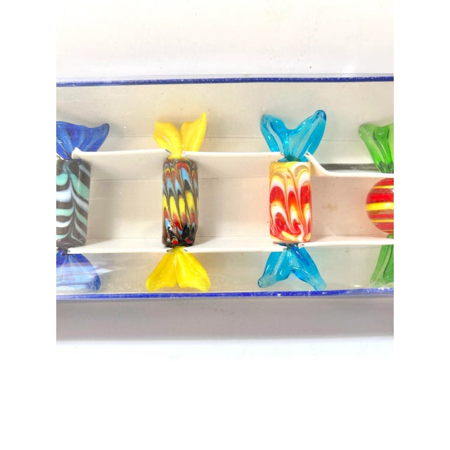 Murano Vintage Murano Glass Candy - Set of 6 For Sale - Image 4 of 9