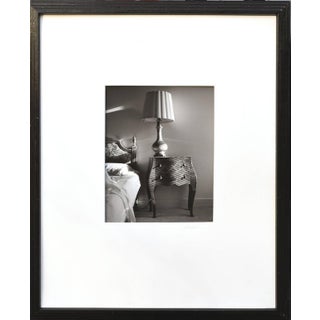 1970s "Table With Lamp" Still Life Silver Gelatin Photograph by D. Smalen, Framed For Sale
