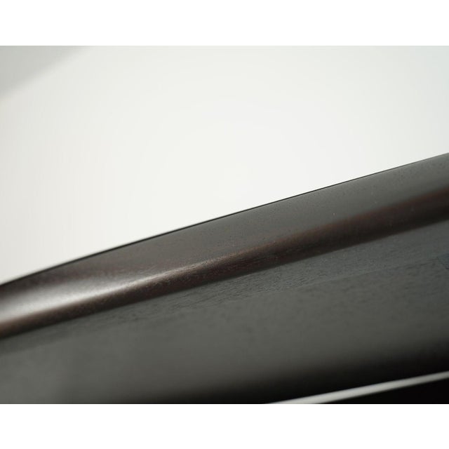 Sculpted Sapele Mahogany Console Table in Espresso, 1960s For Sale - Image 10 of 10