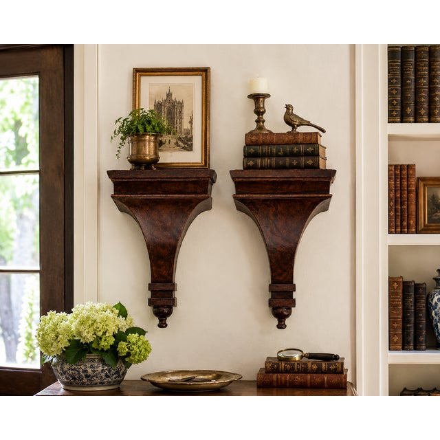 Late 19th Century Pair of Antique Victorian / Edwardian Mahogany Corbels, Circa 1900–1920 For Sale - Image 5 of 5