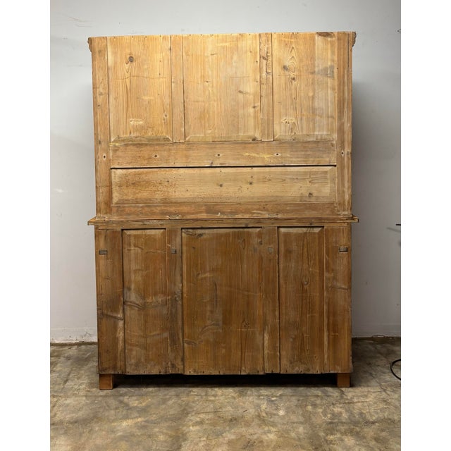 Antique European Pine Cabinet With Glazed Top For Sale - Image 4 of 6