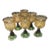 1990s Mackenzie-Childs Hand-Painted Juice / Wine Glasses- Set of 6 For Sale