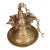 Antique 18th C / Possibly 17th Century Continental Brass 7 Wick Shabbat Oil Lamp Judenstern For Sale