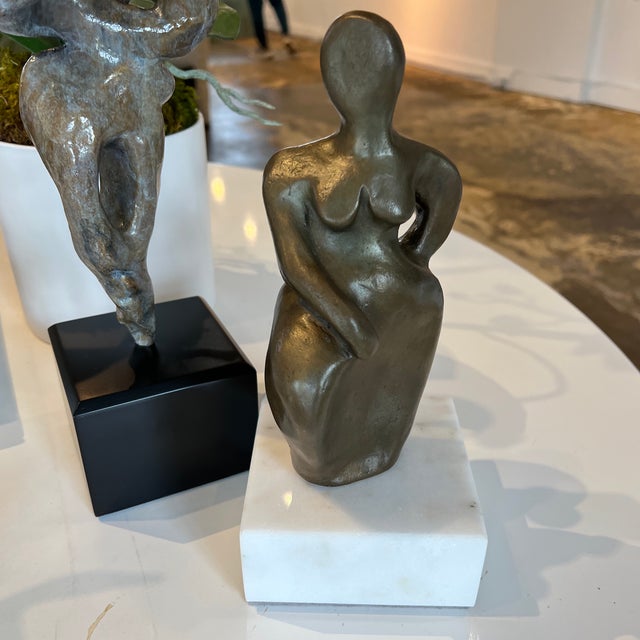 2020s “Grace” Contemporary Modern Figurative Bronze Sculpture by Aleta Aaron For Sale - Image 5 of 13