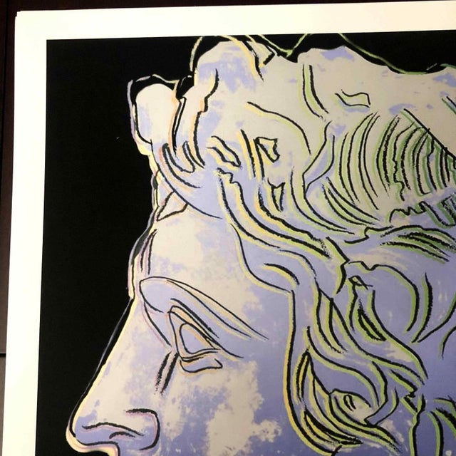Blue 1990s After Andy Warhol "Alexander the Great" Lithograph For Sale - Image 8 of 11
