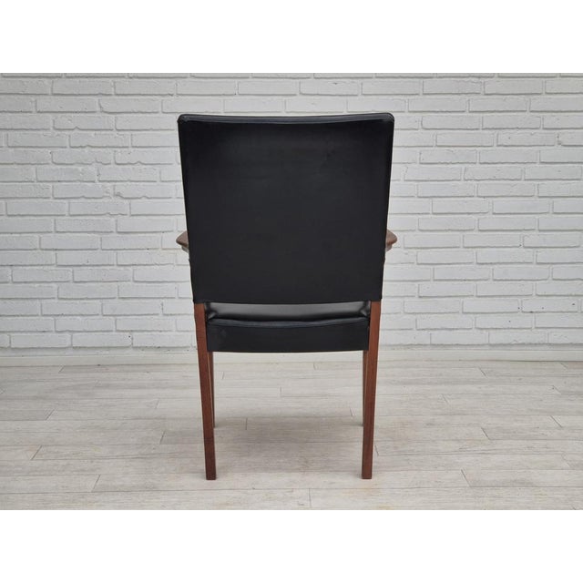 Danish Armchair in Teak and Artificial Leather, 1960s For Sale - Image 4 of 18