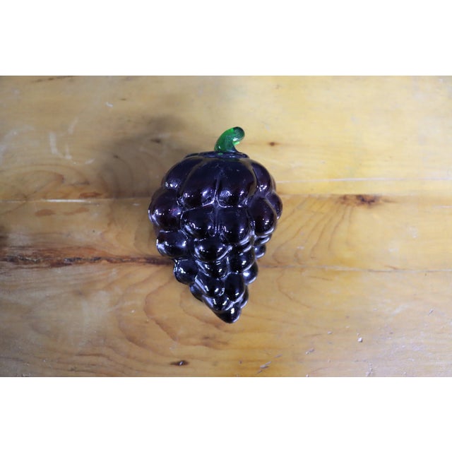 Set of six pieces of Murano glass fruit. Red apple 3 x3 x 4 Banana 7.5 x2 x 2